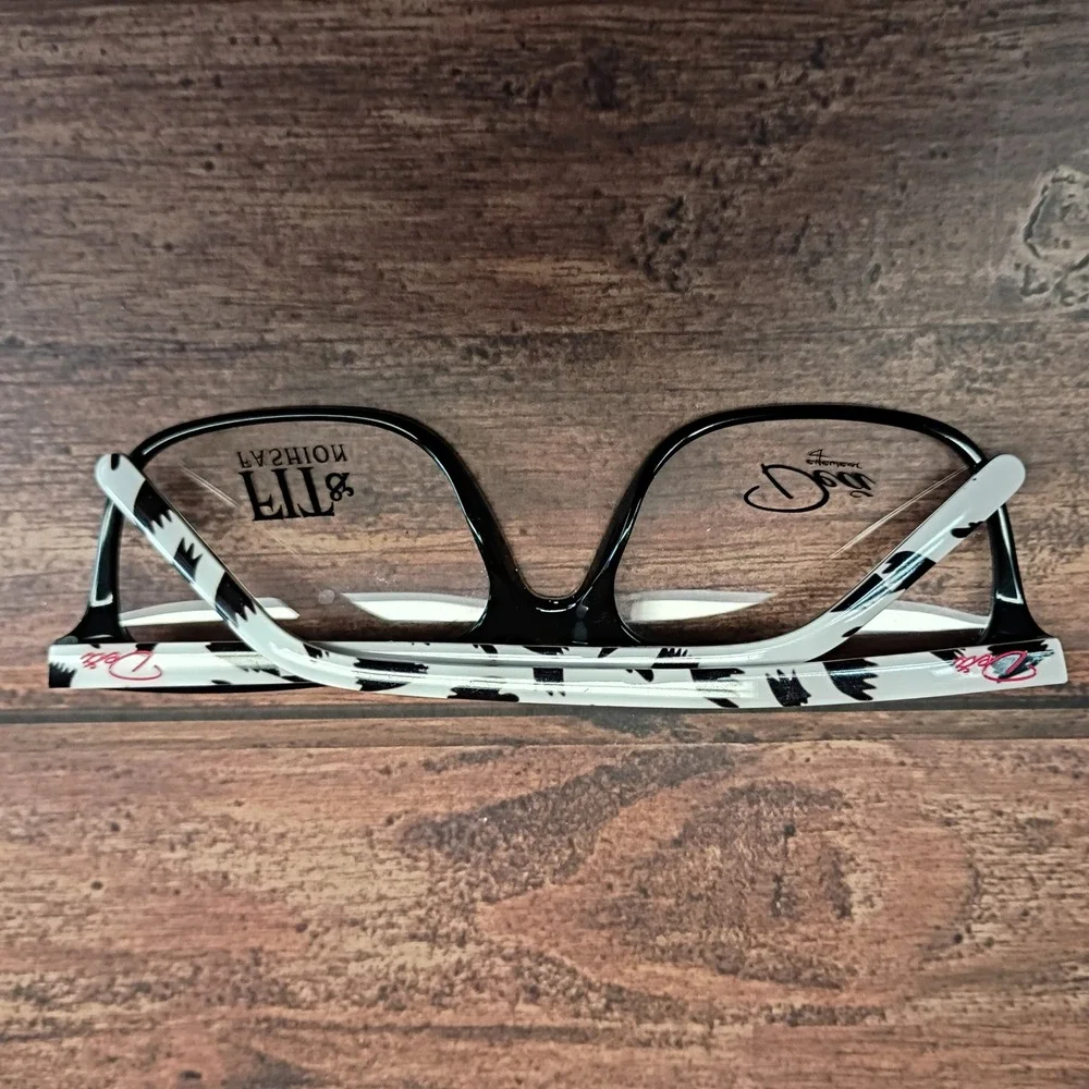 Dea Eyewear Mimi DE-02028 Black Patterned Eyeglass Frames 57-18-145
